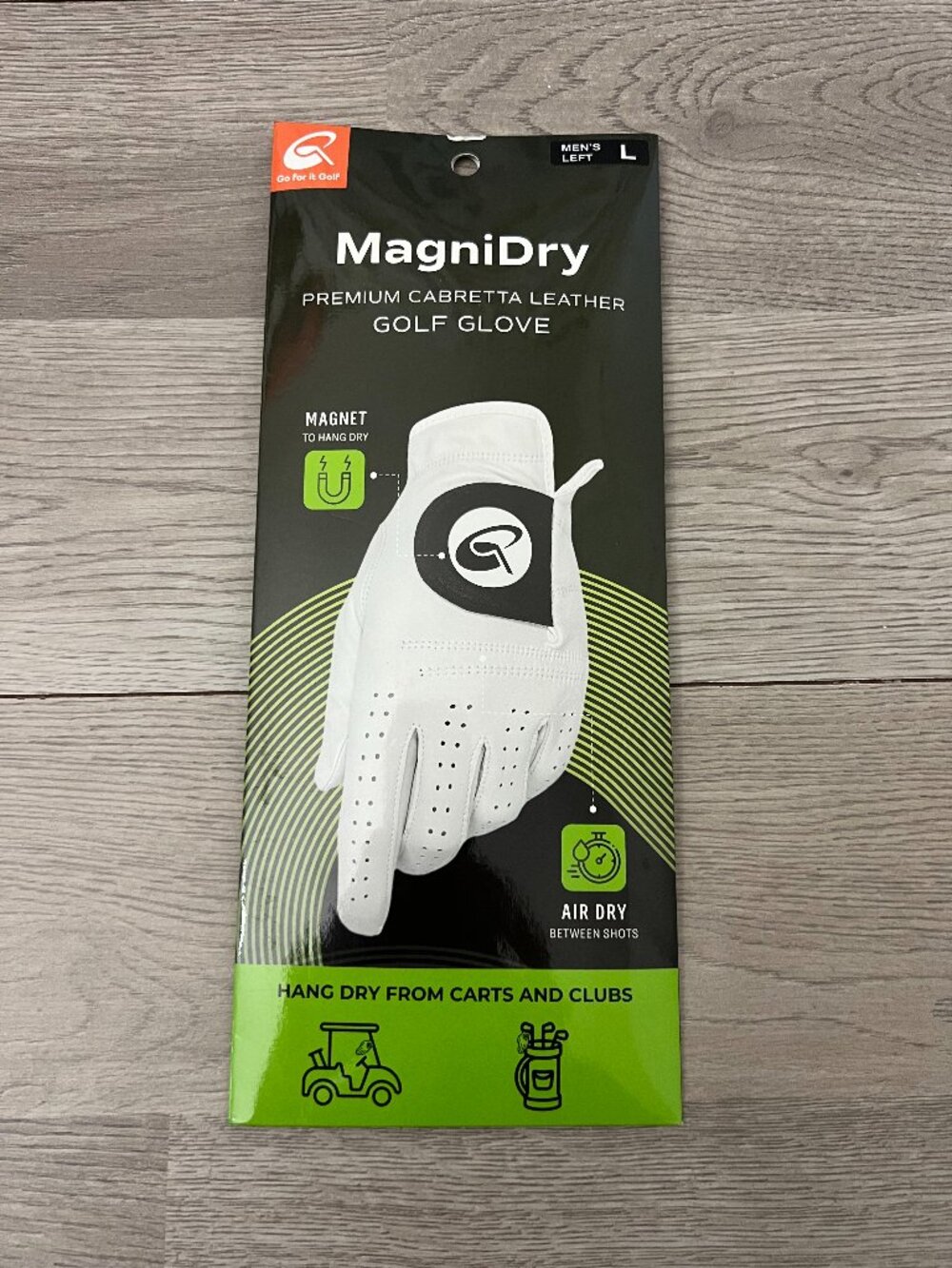 NEW MagniDry Golf Glove Premium Cabretta Leather - White Men’s Large, Left Hand